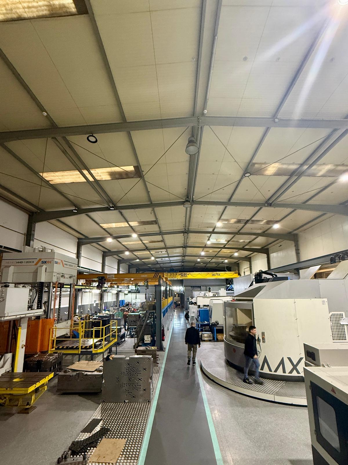 Component manufacturing operation photographed during a supplier visit.