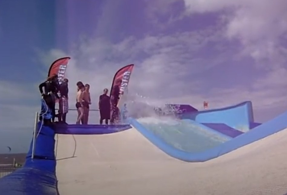 Wavebooster mobile surf machine prototype.