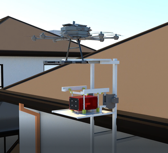 Drone Future delivery concept prototype.